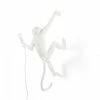 Seletti Monkey Lamp Hanging Right Hand White