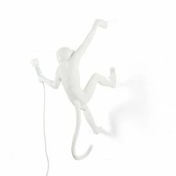 Seletti Monkey Lamp Hanging Right Hand White