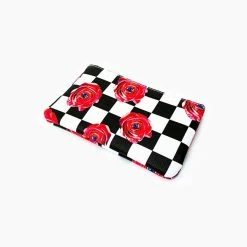 Seletti Coin Purse Pouch Seletti Roses On Check Pattern