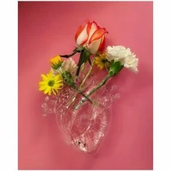 Seletti Love In Bloom Glass Heart Vase