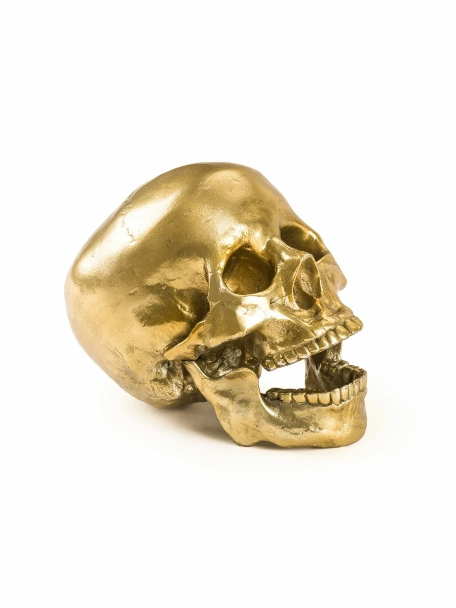 Seletti Aluminum Human Head Skull