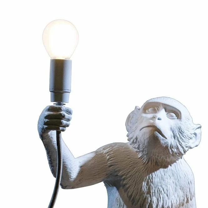 Seletti Gluhbirne Fur Primate Lighting Affenlampe Weiss Von Seletti