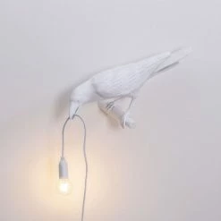 Seletti BIRD LAMP WHITE LOOKING LEFT