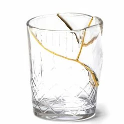 Seletti Kintsugi Glass And Fine Gold Tumbler