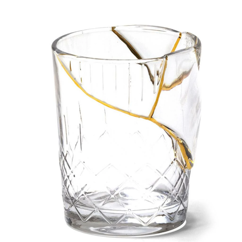 Seletti Kintsugi Glass And Fine Gold Tumbler