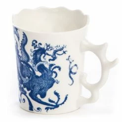 Seletti Set of 2 Blue and White Hybrid Procopia Mug