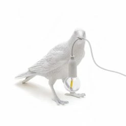 Seletti White Waiting Bird Lamp indoor/outdoor