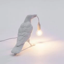 Seletti White Waiting Bird Lamp indoor/outdoor