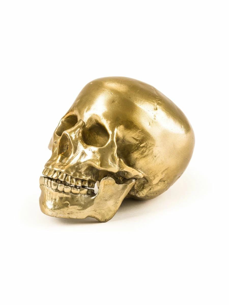 Seletti Aluminum Human Head Skull