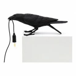 Seletti Black Playing Bird Lamp