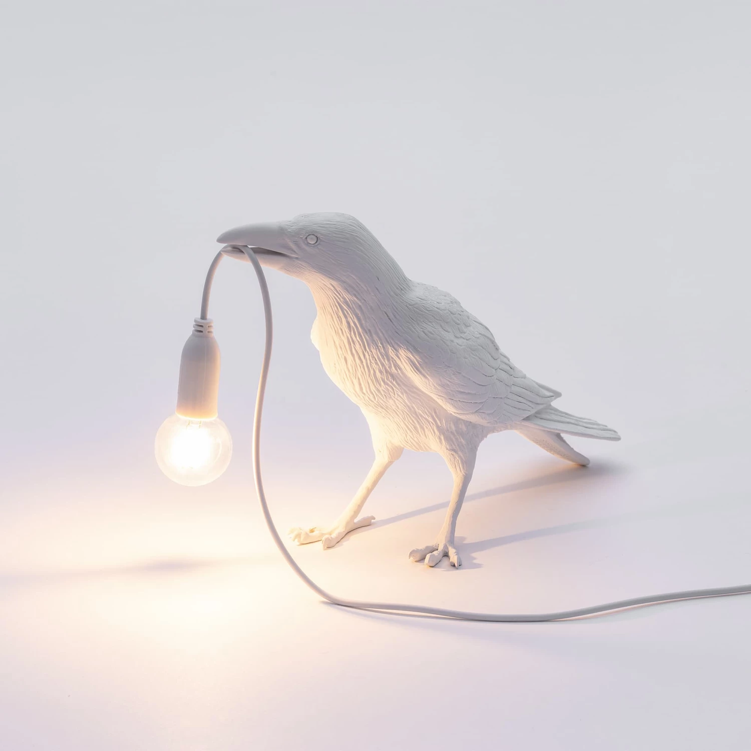 Seletti White Waiting Bird Lamp indoor/outdoor