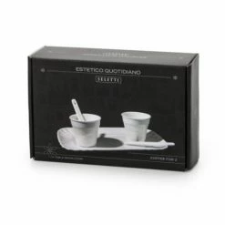 Seletti Estetico Quotidiano 2 Coffee Cups Set With 1 Tray