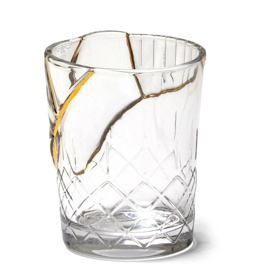 Seletti Kintsugi Glass And Fine Gold Tumbler