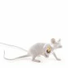 Seletti White Lying Mouse Lamp
