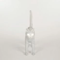 Seletti White Jobby Cat Lamp