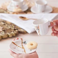 Seletti Seletti Kintsugi Espresso Cup And Saucer
