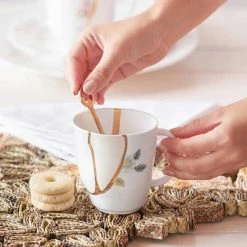 Seletti Hand Painted Real Gold Porcelain Mug