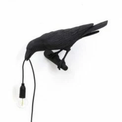 Seletti Black Looking Left Bird Lamp
