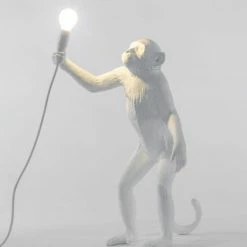 Seletti White Monkey Standing Indoor Version Lamp