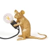 Seletti Gold Sitting Mouse Lamp