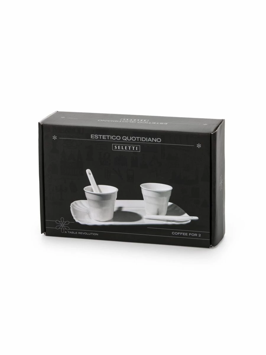 Seletti Estetico Quotidiano Coffee Set of 2 Cups and 1 Tray