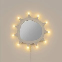Seletti MDF Mirror Luminaire With Bulbs Small 30x32 cm