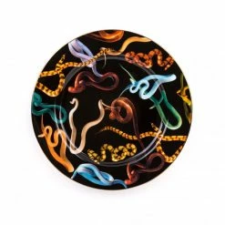 Seletti Snakes Gold Plate