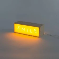 Seletti Lightink Box Wood, 30x10,5 H.10,5 - Cm - 4 Interchangeable Perplexes