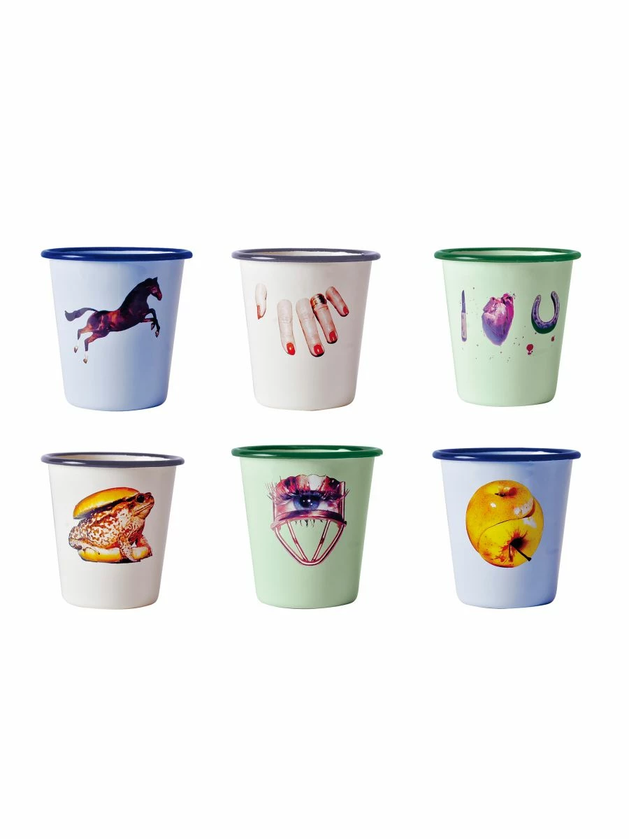 Seletti Enamel Glasses Set of 6