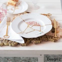 Seletti Hand Painted 24 Carat Gold Kintsugi Plate