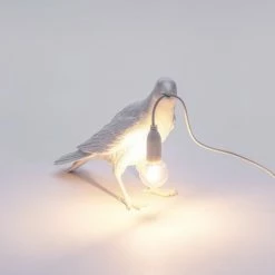 Seletti White Waiting Bird Lamp indoor/outdoor