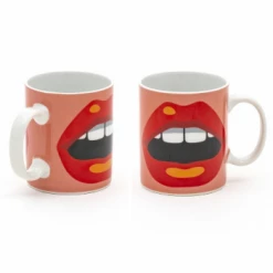 Seletti X STUDIO JOB Mug Red Lips - Set of 2