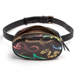 Seletti X TOILETPAPER Unisex Waist Bag Black Snakes