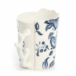 Seletti Set of 2 Blue and White Hybrid Procopia Mug