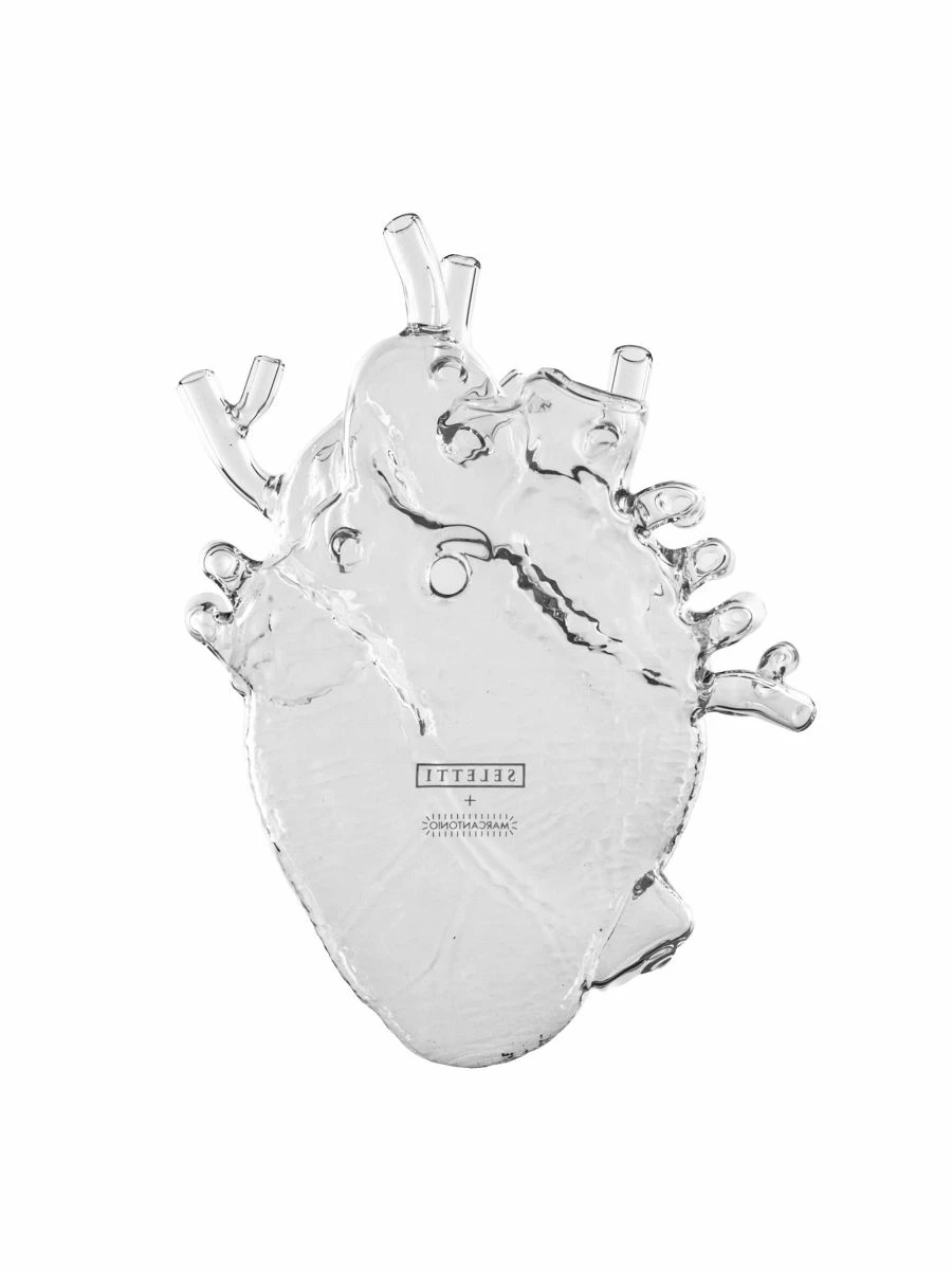 Seletti Love in Bloom Glass Heart Vase