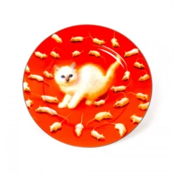 Seletti Toiletpaper Porcelain Plate - Kitten