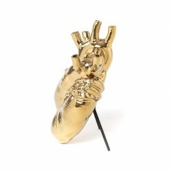Seletti Gold Love in Bloom Heart Shaped Vase