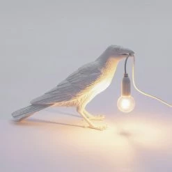 Seletti White Waiting Bird Lamp indoor/outdoor