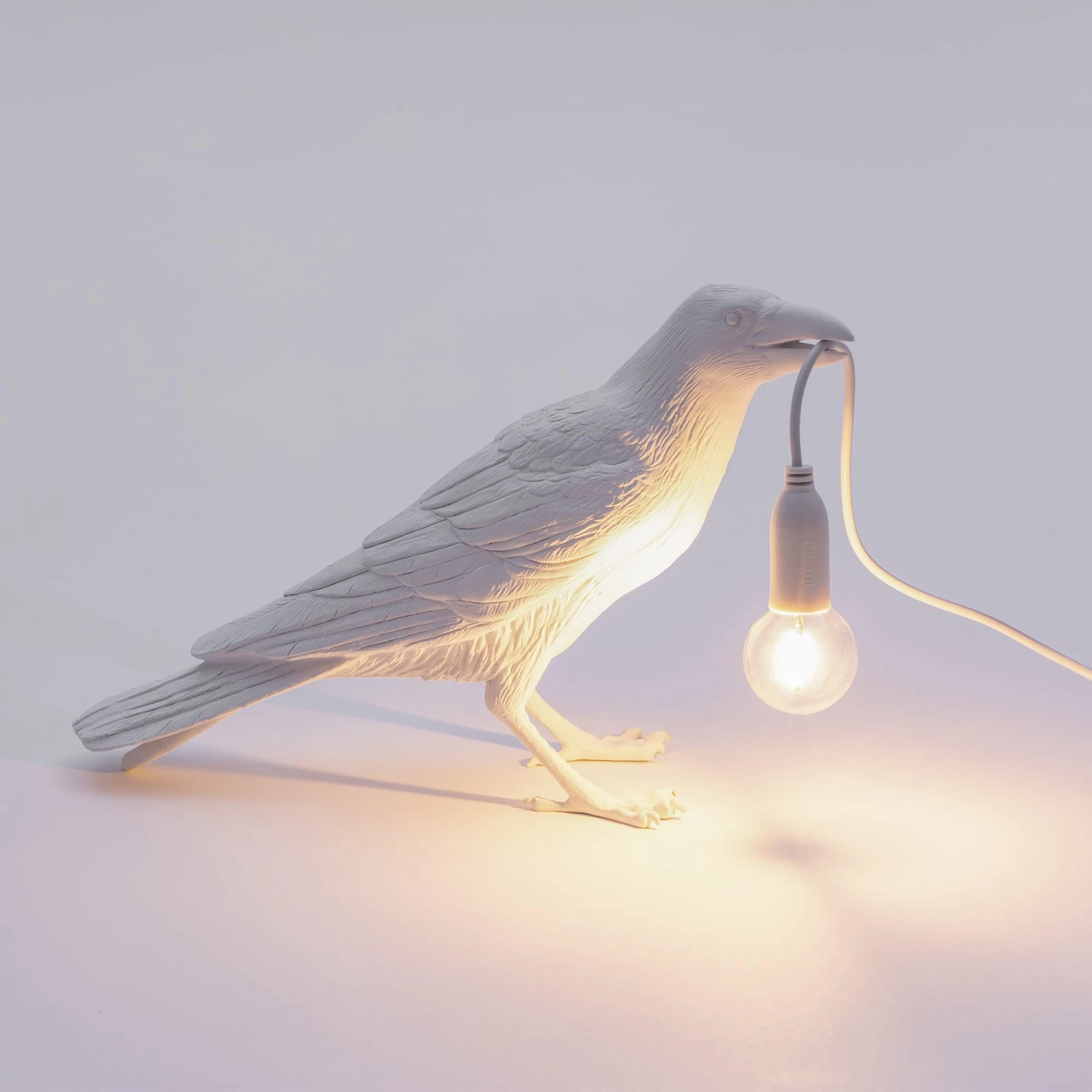 Seletti White Waiting Bird Lamp indoor/outdoor