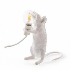 Seletti White Mouse Foot Lamp