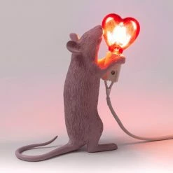 Seletti Standing Mouse Lamp Love Edition