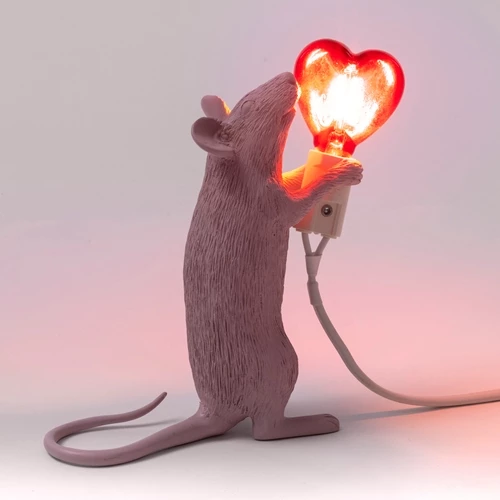 Seletti Standing Mouse Lamp Love Edition