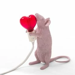 Seletti Standing Mouse Lamp Love Edition