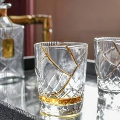 Seletti Kintsugi Glass And Fine Gold Tumbler