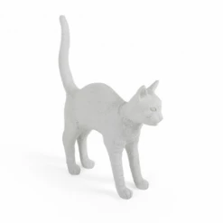 Seletti White Jobby Cat Lamp