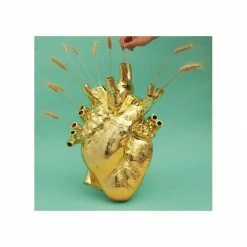 Seletti Vase "Love In Bloom" Resin Gold Large