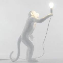 Seletti White Monkey Standing Indoor Version Lamp