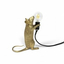 Seletti Gold Standing Mouse Light