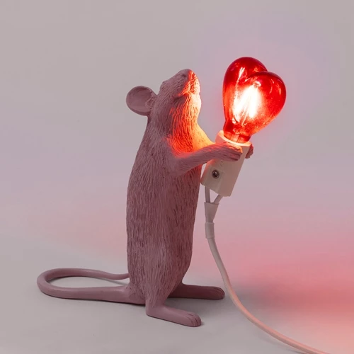 Seletti Standing Mouse Lamp Love Edition
