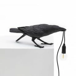 Seletti Bird Lamp Black Playing